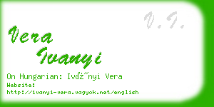vera ivanyi business card